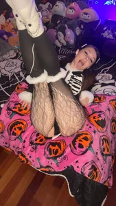 BlaizeyBBy Halloween Slut Cosplay🦴🖤 Pic 9