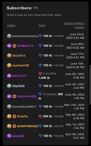 Flower_Pow3r Wall of fame with fan club subscribers Thank you! Pic 3