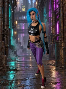 Violet_rousse7 💙💜 Jinx: Queen of Chaos 💣🔥 Pic 3