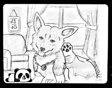 __Fubao__ Where all the cuteness comes together 🐼✏️💚 Pic