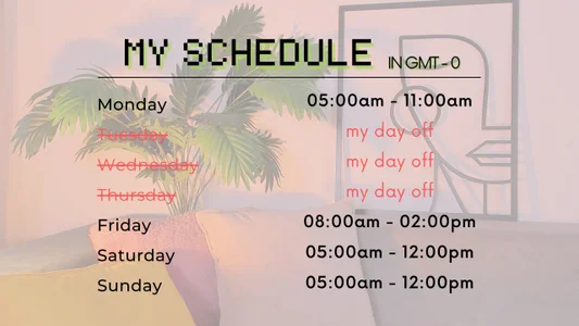 Tori_the_witch my schedule! (in GMT-0, check your time first!) upd. March 2026 Pic