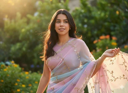anandacute2 Sexy Saree Foto