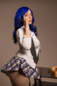 ReiAyanamy SEXY BLUE HAIR SECRETARY 😈💙 Pic 8