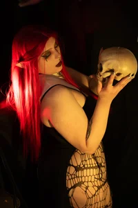 mikaskullcs 🩸 Crimson Temptation: La Reina de las Sombras 🖤💀 Gambar 3
