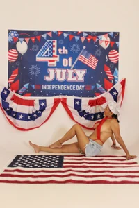 allice_green happy 4th of july 💙❤️💙 รูป  6