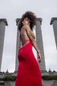 NaomiSteward Lady in red ❤️🔥 too hot to resist… every curve a temptation Pic 4