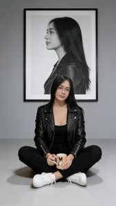 AsianWildAmandaBlack leather图片 2