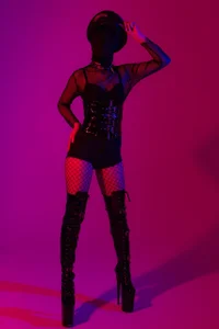 Reed_Fox sharp heels and a leather raincoat  2টি ছবি