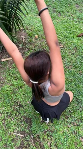 stefany_bro Stretching... but warming up more than just the muscles 😏🌿 Pic 2