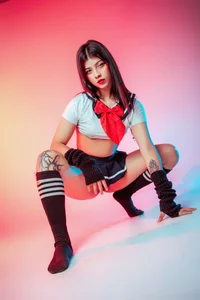 LanaKyutt ASIAN UNIFORM AND LEGS Pic