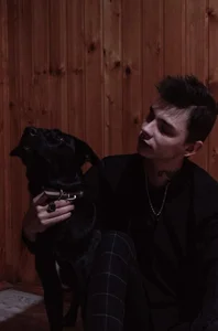 photo session with a dog