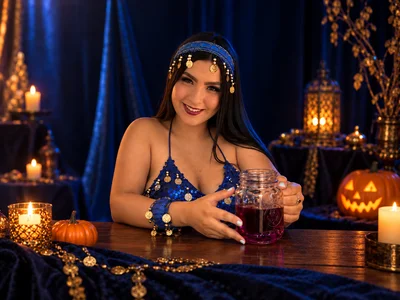 AnithaaYork Blue halloween 2026 Bilde