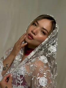 Veiled in lace, soaked in sin🤍🔥