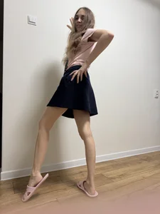 SunriseGuys Dark blue skirt and beige panties Poză 6