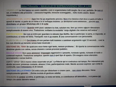 HelenTiAscolta Manuele di sopravvivenza della Live Immagine 
