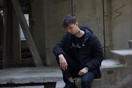 In the abandoned building