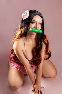 angelgate NEZUKO COSPLAY 🩷🤍 Pic 6