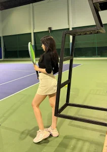 I like to play tennis de Kurohyooo Foto