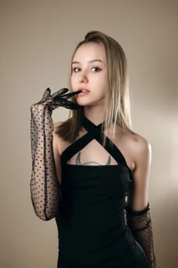 MarySparkle Top model with nylon gloves Pic