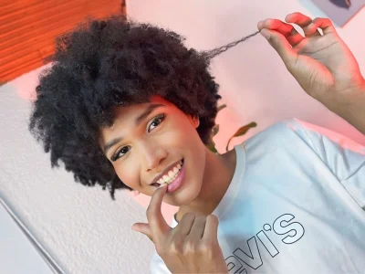 NaomiSaenz_ CUTE FACE ♥ Coquette sexy sweet femboy lovely ebony hair curly thin skinny trans fem pov seflie skin slika 3