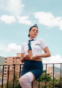 fabiana_rodriguez A beautiful sky and a sexy stewardess Pic 4