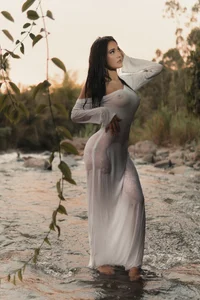 SaraParker_ "White Dress, Wild Waters" Pic 5
