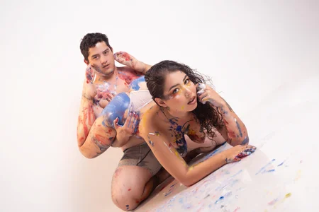 RoxyandAron2 Bodys Paint 🎨 Pic 3