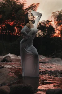 SaraParker_ "White Dress, Wild Waters" Pic 2