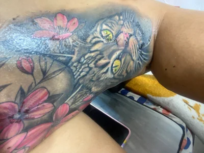 camile_milf I had a fat on my leg that made me unhappy that's why I decided to get a tattoo. and enjoy my tatto Pic 6