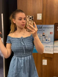 FreiaFlower Jeans-dress blonde beautiful girl  3. fénykép