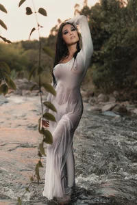 SaraParker_ "White Dress, Wild Waters" Pic 6