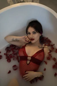 Wet__Bunny Lady in red Pic 3