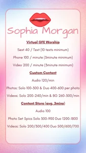 TheSophiaMorgan Menu and Rates Foto 3
