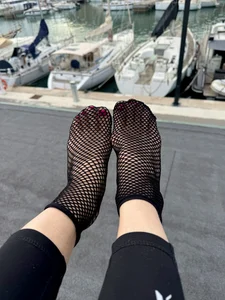 Dina-Light's BLACK FISHNET SOCKS Sex Photo 6