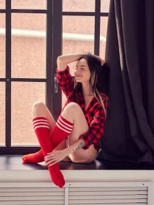 Mermaid_Melody Red Checkerd Photoset зображення 3