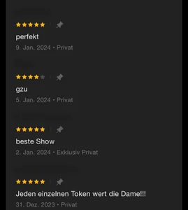 AlessiaAura 5* reviews of private + c2c shows -> read it + invite me / les meine Bewertungen + lad mich ein Foto