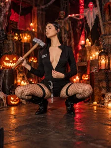 cailin_dione 🎃 Trick or treat? 👻 Tonight, ghosts won't be the only thing keeping you up at night. 🖤 Pic 2