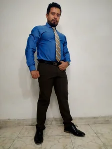 KalethBigDick: Brown and blue suit ( 4 фото)