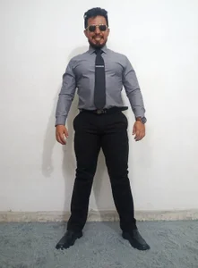 KalethBigDick Gray and black suit Hình 5