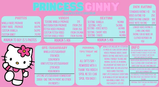 My menu + info de PrincessGinny3392 Foto