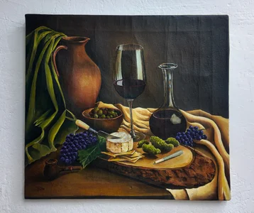 color_beat17 StillLife Oil painting Billede