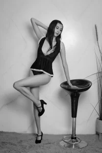black and white
