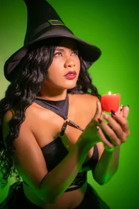 Jade_Thonson1 Sultry dark witch ready to cast her spell on you… my curves are your potion, my gaze your downfall. Pic 4