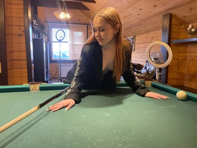 Just practicing my best shot… care to join the game?🎱😉 de Molly_Kitty  4 Imagens