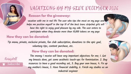 Kaissydoll VACATIONS BY MY SIDE DECEMBER 2026 Pic