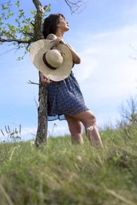 NicoleMun In a blue dress💙 사진 3