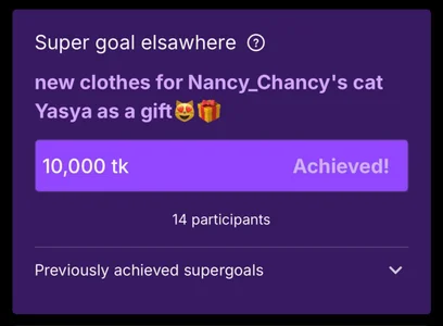 elsawhere 🤍THANK YOU🤍 epic goal: new clothes for Nancy_Chancy's cat Yasya as a gift😻🎁 Foto