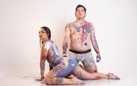 RoxyandAron2 Bodys Paint 🎨 Pic 9