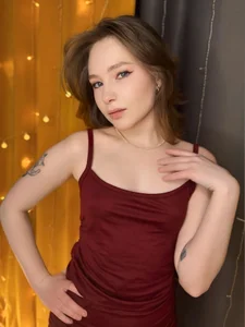LanaBlu_ burgundy dress wow Pic