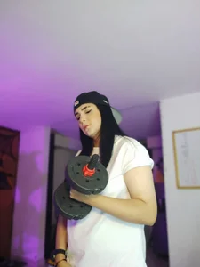 BABYFANTASY_1 exercising with my dumbbells in panties Gambar 6